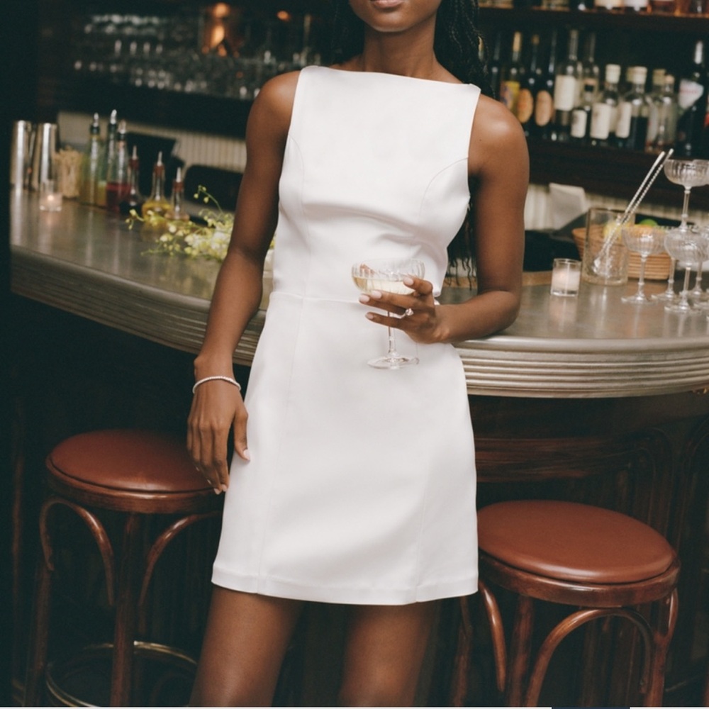 Slash Neck Mini Dress, XSP, Abercrombie & Fitch